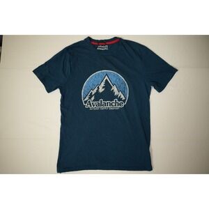 Avalanche Short Sleeve T-Shirt Mens‎ Medium Red Graphic Outdoor Hiking Camping